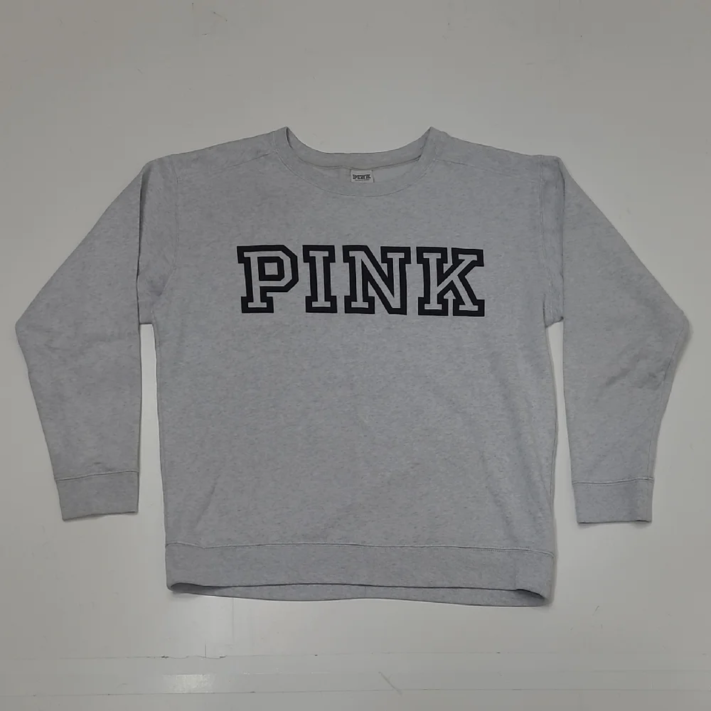 PINK Victoria's Secret Lightweight Sweatshirt Pullover VS Logo Graphics Y2K Top